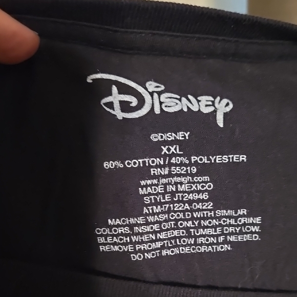 Disney Alice in Wonderland Black and Pink Short Sleeve Top - Picture 2 of 4